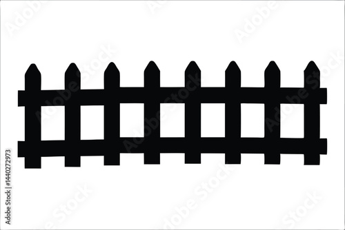 wooden fence black silhouette