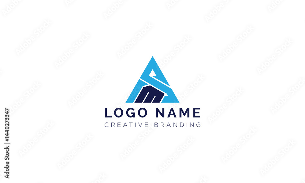 Minimalist SM Logo for Branding and Identity. Minimalist SM Logo for Branding and Identity.