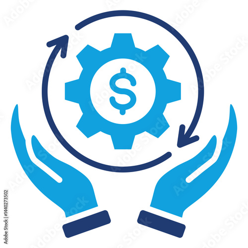 Monetary Flat Blue Icon