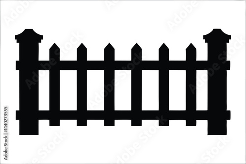 wooden fence black silhouette