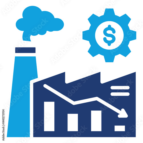 Industry Flat Blue Icon