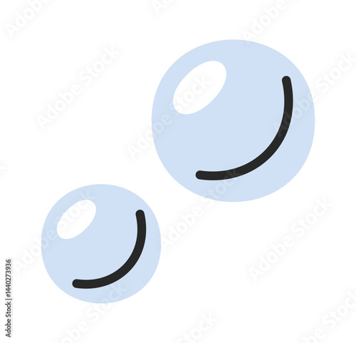 Water air bubbles hand drawn