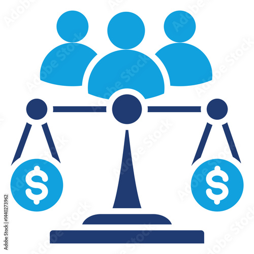 Equity Flat Blue Icon