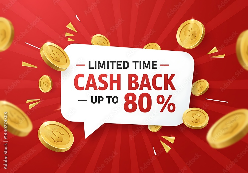Cash Back Offer: 80% Discount with Flying Gold Coins