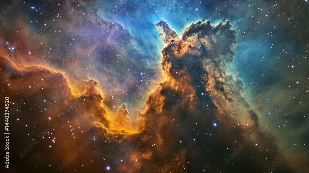 Fototapeta premium Spectacular Cosmic Cloud Formation Displaying Celestial Beauty and Wonder