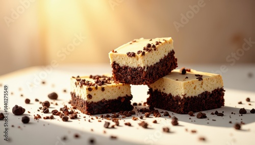 Wallpaper Mural Decadent dessert squares cozy kitchen food photography warm lighting close-up indulgent treats Torontodigital.ca