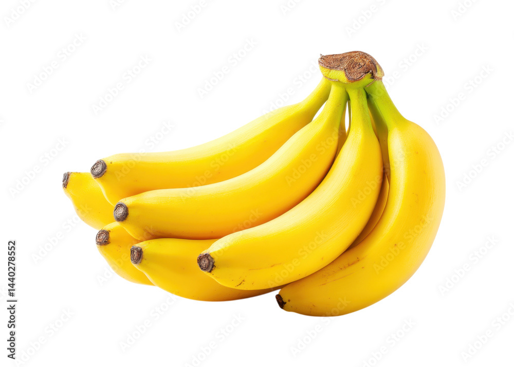 Fresh and Ripe Yellow Bananas, Perfect for Healthy Snacks and Smoothies, Isolated on White Background Fresh and Ripe Yellow Bananas, Perfect for Healthy Snacks and Smoothies, Isolated on White Background