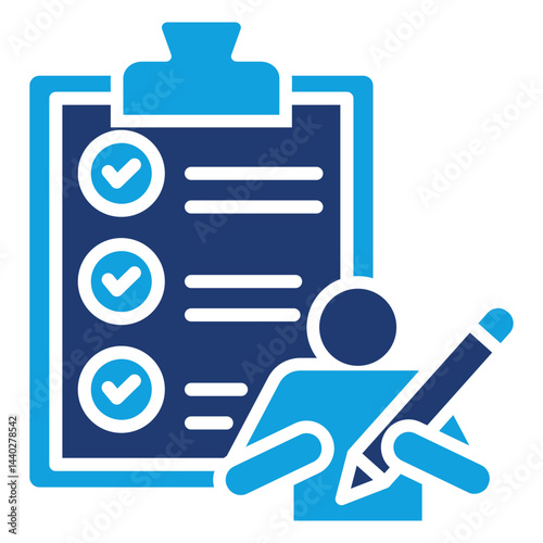 Assessment Flat Blue Icon