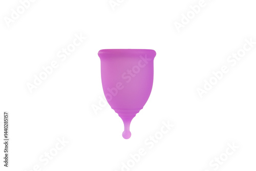 Obraz na płótnie Menstrual cup isolated on white background. Sanitary napkins, tampons and menstrual cup. Concept of critical days, menstruation.feminine hygiene product. Women health concept.Premenstrual syndrome. w salonie