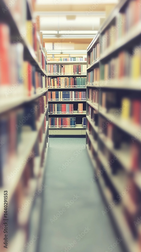 A serene library aisle filled with colorful books, inviting readers to explore their passion for literature in a quiet, imaginative atmosphere of knowledge. A serene library aisle filled with colorful books, inviting readers to explore their passion for literature in a quiet, imaginative atmosphere of knowledge.