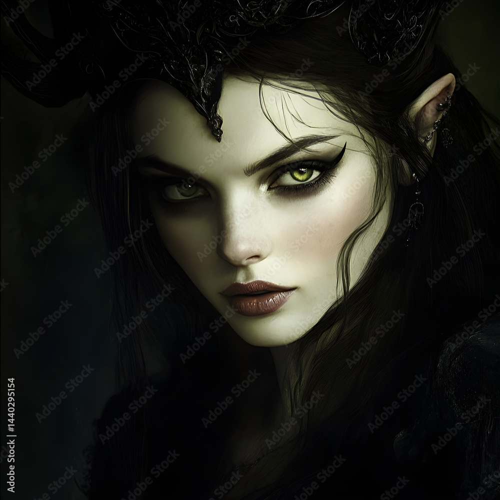 Morgan Le Fay is a vengeful, realism, dark, scary, and the queen of hell.