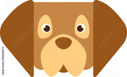 Dog head clipart design illustration
