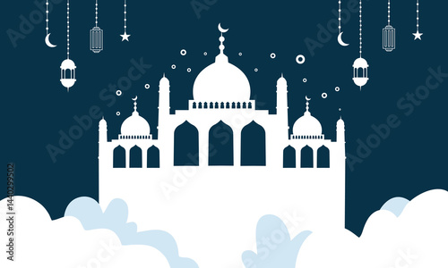 ramadan kareem background design vector islamic new year