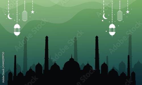 ramadan kareem background design vector islamic new year