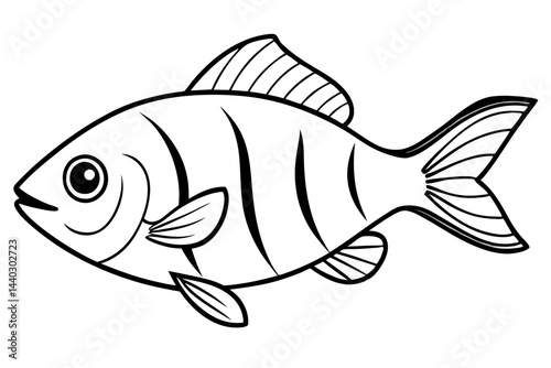 Minimalist Piranha Vector