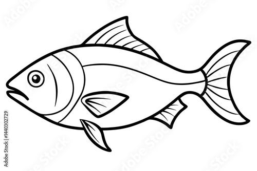 Minimalist Piranha Vector