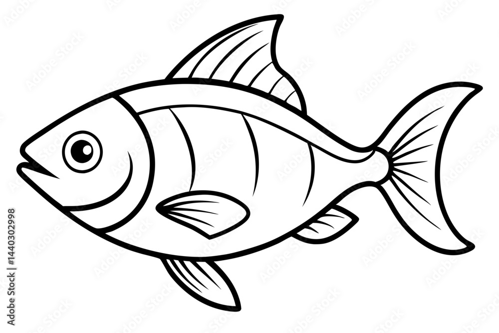 Minimalist Piranha Vector Minimalist Piranha Vector