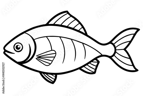 Minimalist Piranha Vector