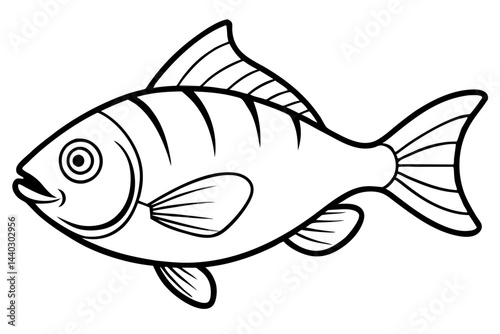 Minimalist Piranha Vector