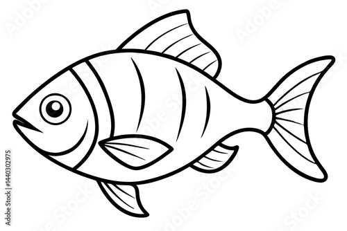 Minimalist Piranha Vector