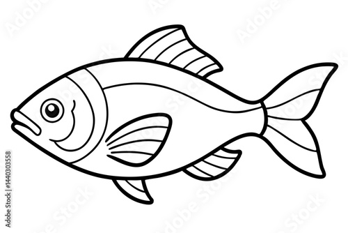 Minimalist Piranha Vector