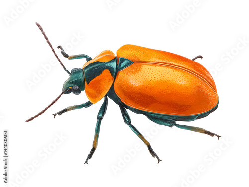 Obraz na płótnie A green and orange bug w salonie