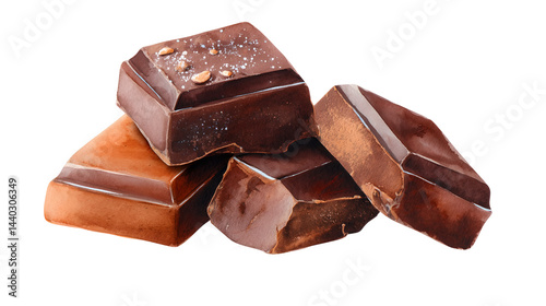 Obraz na płótnie A close up of four chocolate bars w salonie