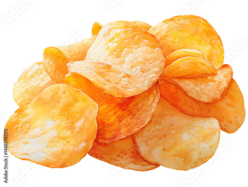 Obraz na płótnie A pile of potato chips w salonie