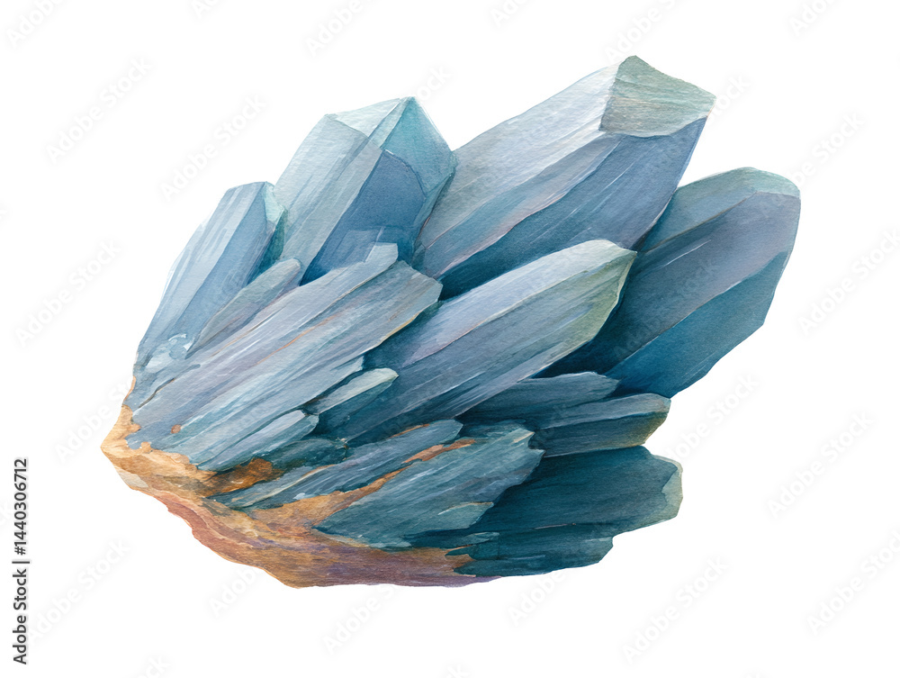 A blue crystal rock