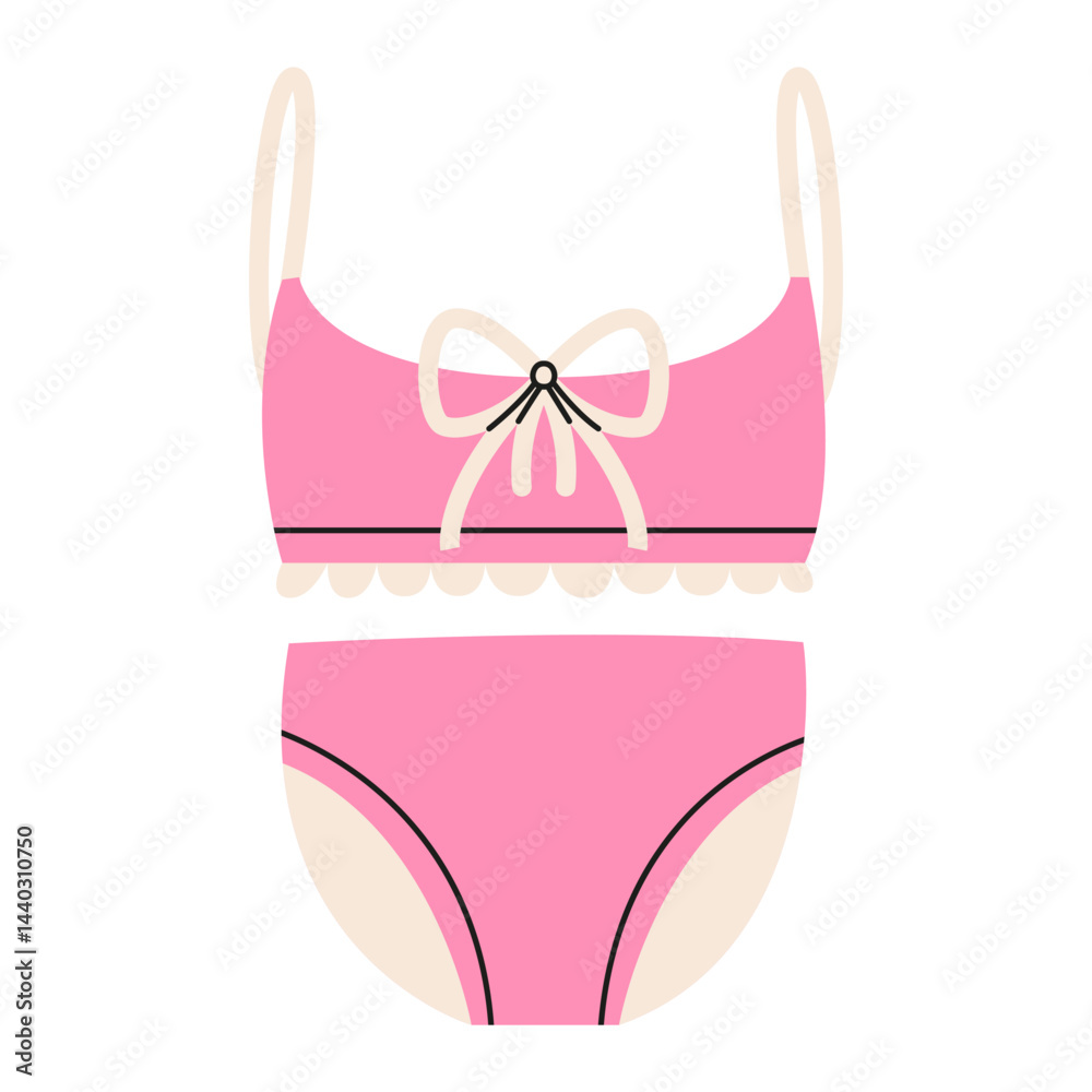 Cute pink swimsuit with bow Cute pink swimsuit with bow