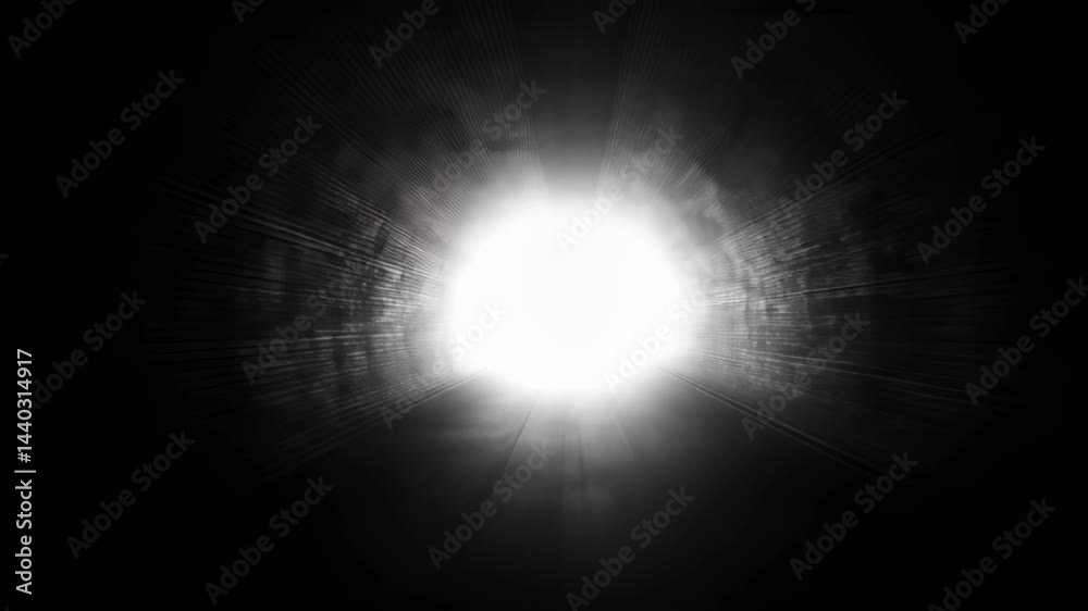 Bright light emanating from a dark tunnel, creating a sense of mystery and anticipation