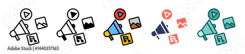 Content Marketing line icon