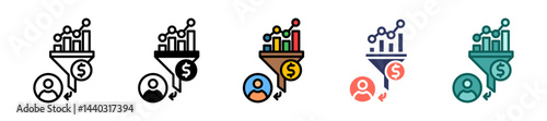 Conversion Rate line icon