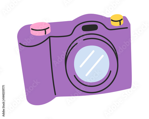 Touristic photo camera hand drawn