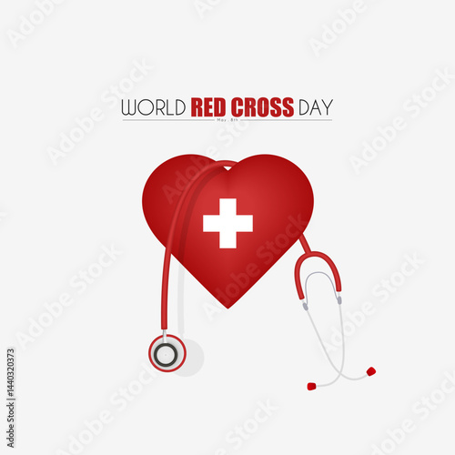 World red cross day poster, red cross and nurse day concept, 8 may