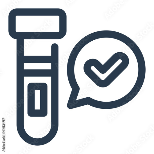 Blood Test Sample with Approval Checkmark