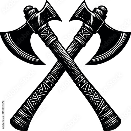 Viking Axe Vector Silhouette, Norse Axe Design, Viking Weapon Artwork, Ancient Battle Axe Illustration, Nordic Axe Graphic, Viking Axe Clipart, Warrior Axe Cricut Design, Historical Viking Axe Art