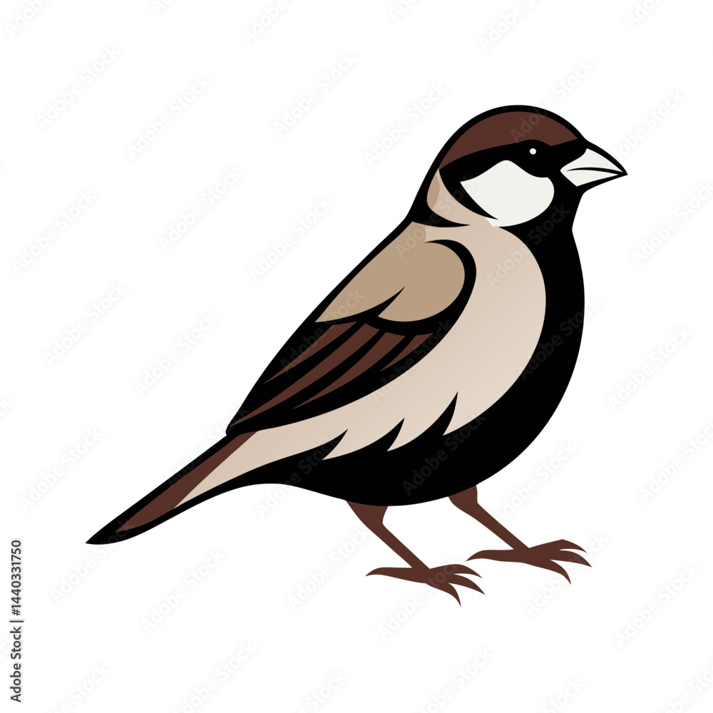 Obraz premium Download Sparrow Birds Silhouette Vector Illustration Svg File For Design.