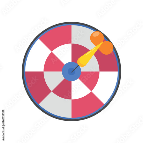 A dartboard with darts symbolizing the game of darts, focusing on precision, skill, and competition
