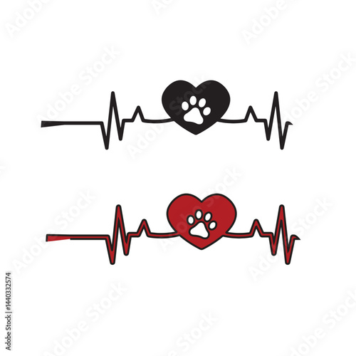 heart and heartbeat symbol