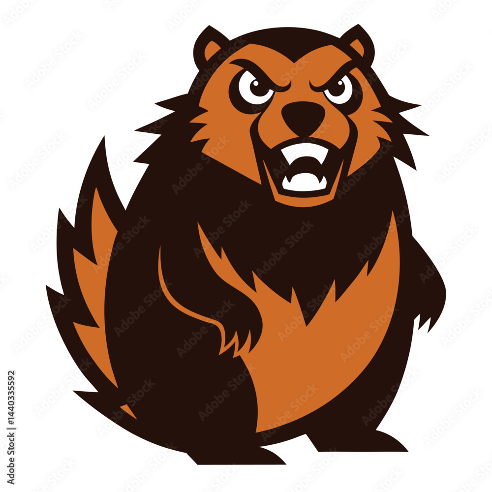 Obraz premium bear head logo vector icon