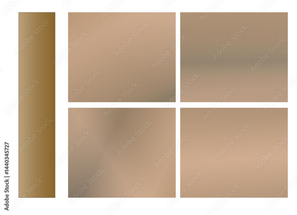 Metallic beige gradient squares and rectangle, neutral tones, graphic design elements Metallic beige gradient squares and rectangle, neutral tones, graphic design elements