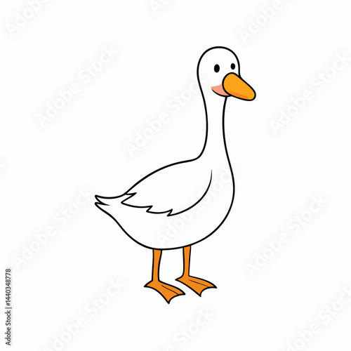 duck on a white background