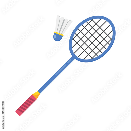 A badminton shuttlecock and racket symbolizing the fast-paced racquet sport, agility, and competition.