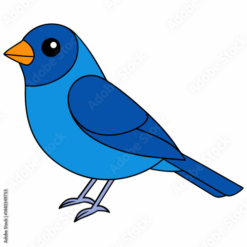 blue bird on a white background