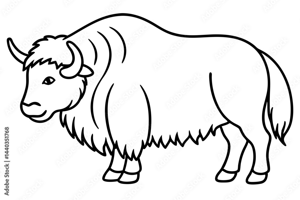 Obraz premium Modern Musk Ox Vector