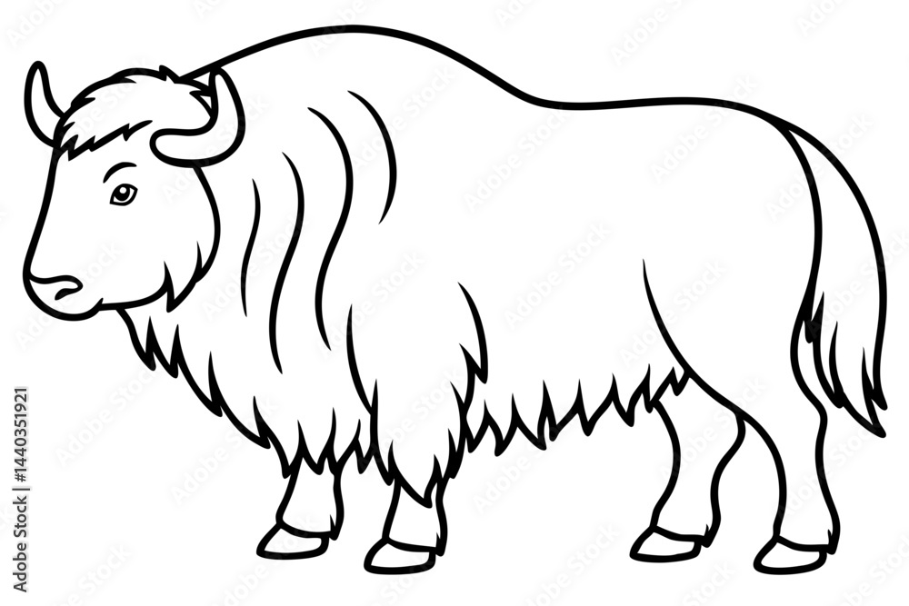 Obraz premium Modern Musk Ox Vector