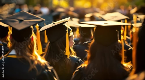 Wallpaper Mural Graduates await their diplomas at a vibrant commencement ceremony. Torontodigital.ca