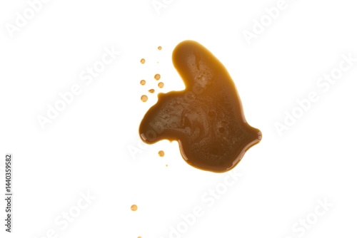 Obraz na płótnie Spilled espresso coffee, stains isolated on white background w salonie