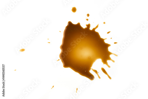Obraz na płótnie Spilled espresso coffee, stains isolated on white background w salonie